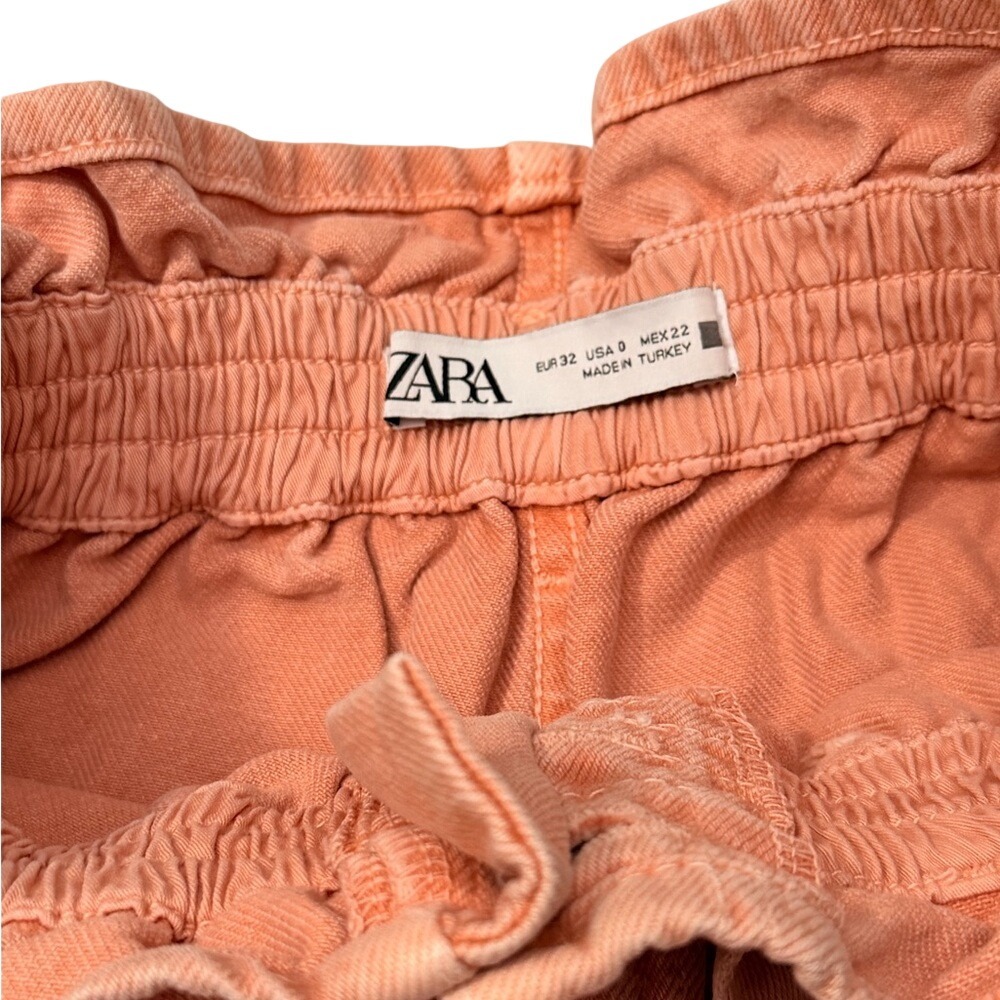 Zara High Waist Coral Shorts Size 0‎ - Picture 3 of 5
